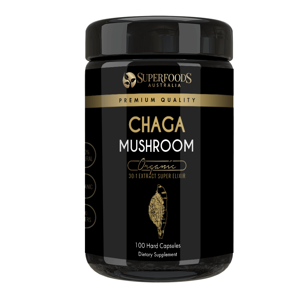 Chaga Mushroom Extract Capsules | Superfoods Australia