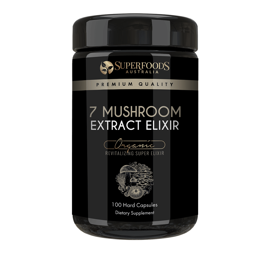 Organic 7 Mushroom Extract - Chaga, Reishi, Cordyceps, Maitake, Shiitake, Lion's Mane