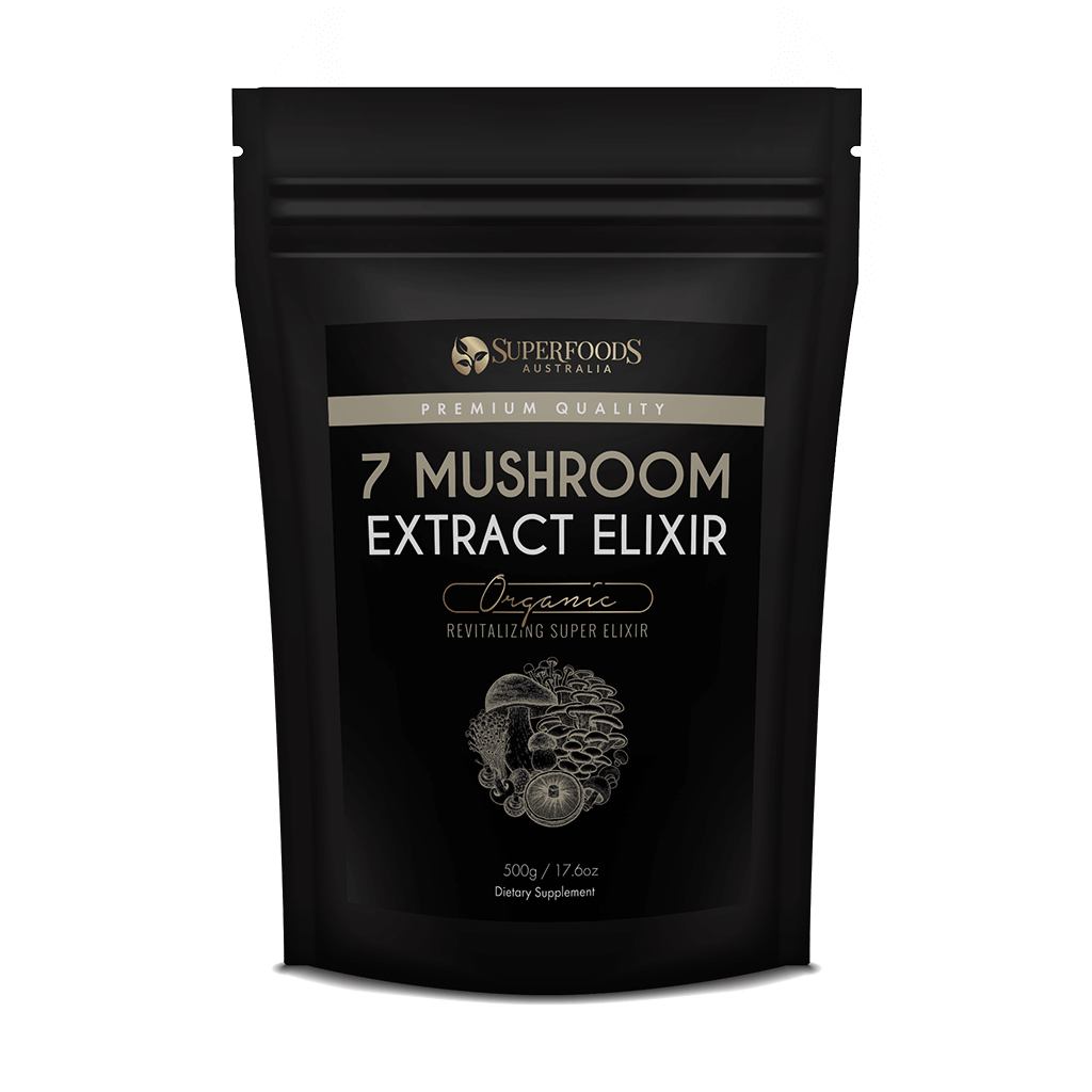 Organic 7 Mushroom Extract - Chaga, Reishi, Cordyceps, Maitake, Shiitake, Lion's Mane