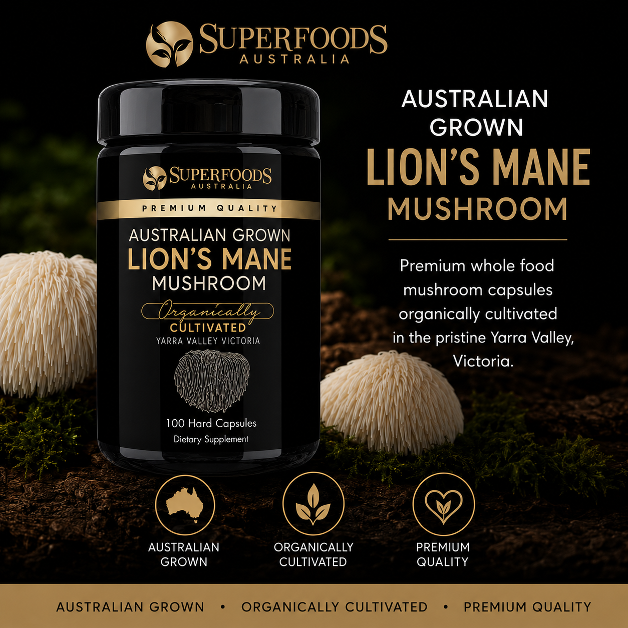 Australian Grown Lion's Mane Capsules