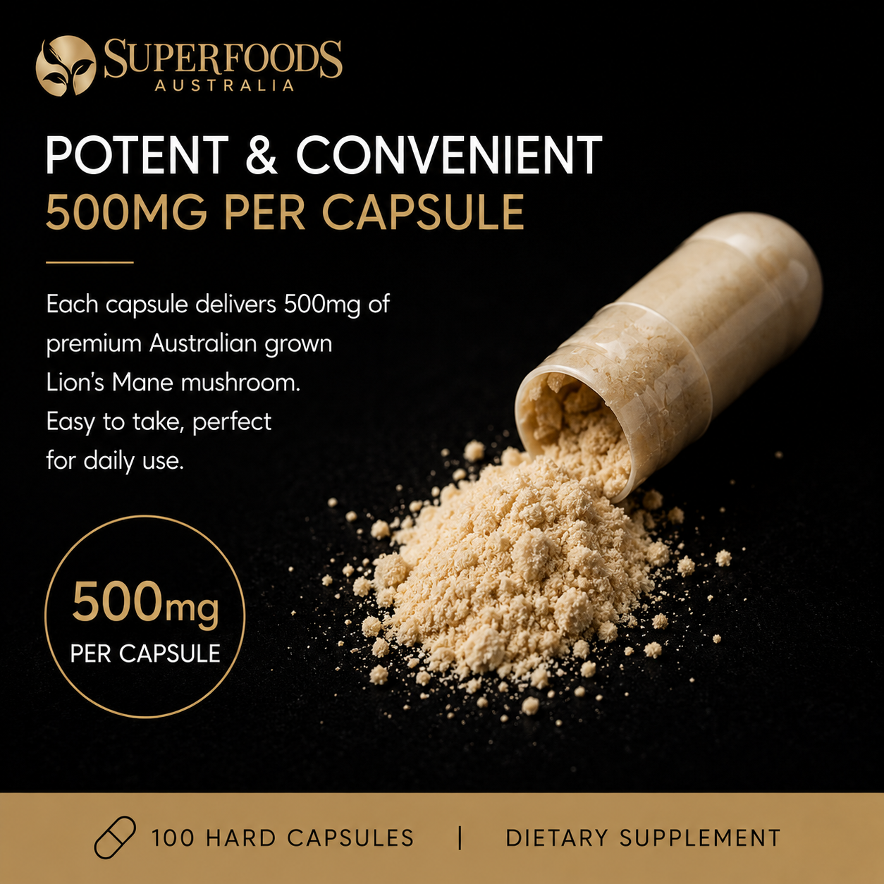 Australian Grown Lion's Mane Capsules