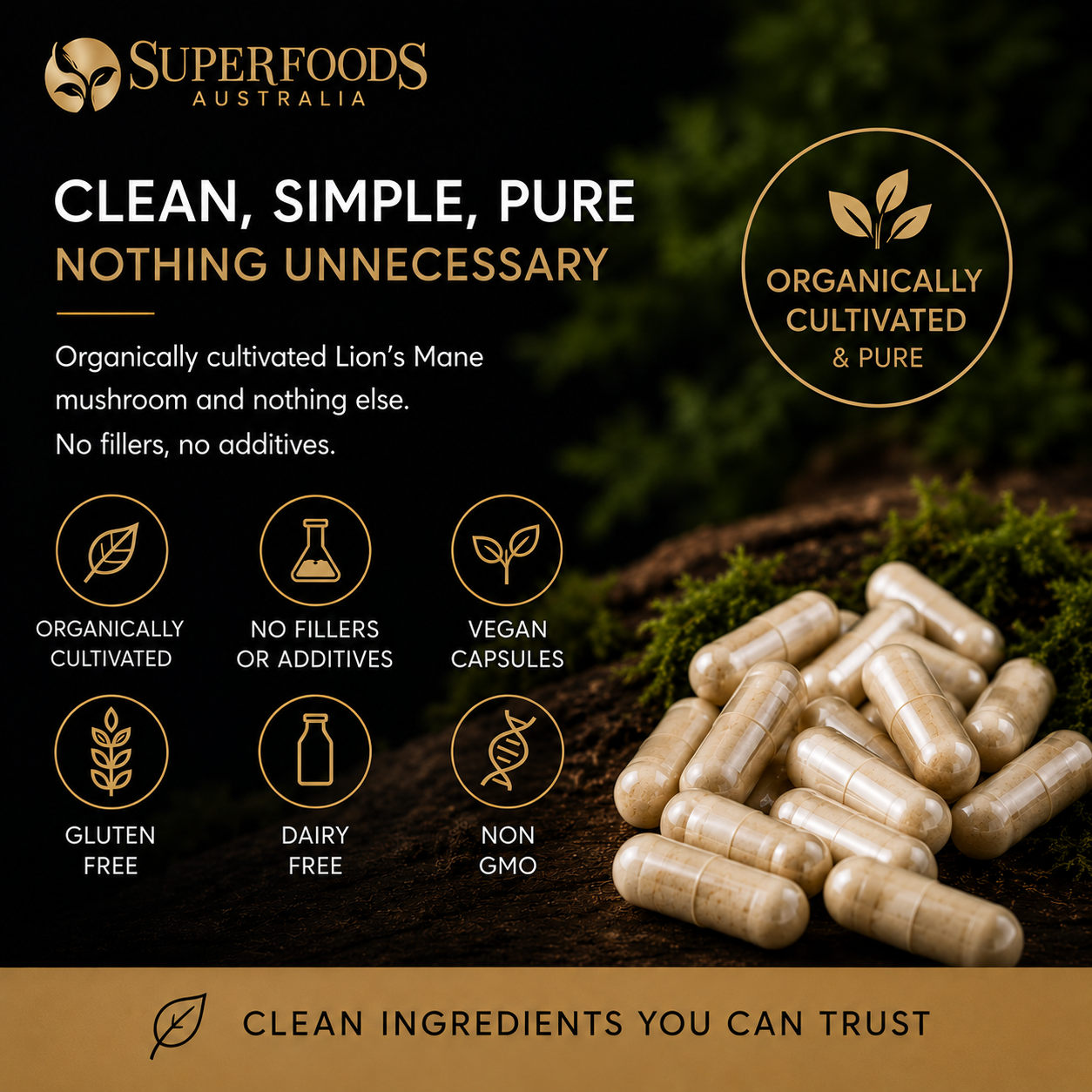 Australian Grown Lion's Mane Capsules