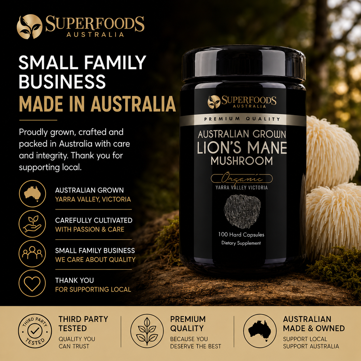 Australian Grown Lion's Mane Capsules