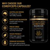 Australian Grown Cordyceps Mushroom Capsules