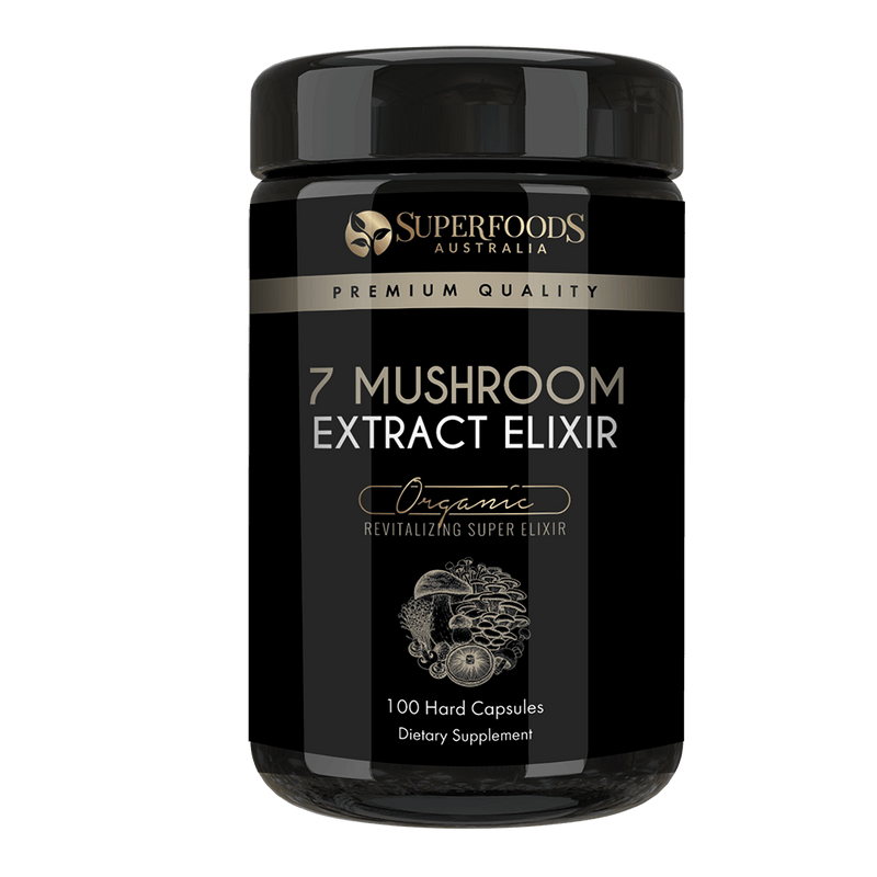 Organic 7 Mushroom Extract Elixir Capsules