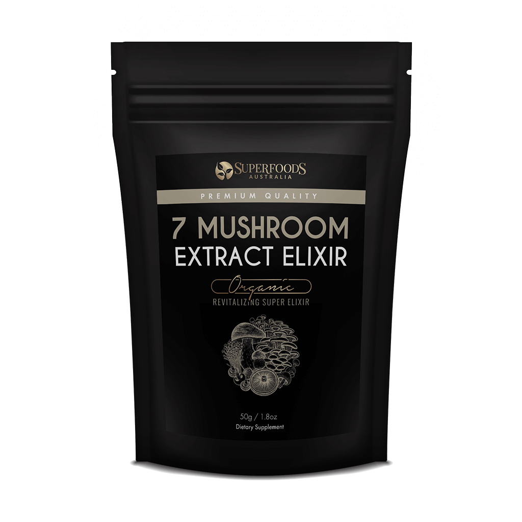 Organic 7 Mushroom Extract - Chaga, Reishi, Cordyceps, Maitake, Shiitake, Lion's Mane, Turkey Tail